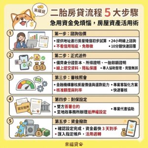 二胎房貸流程 5 大步驟